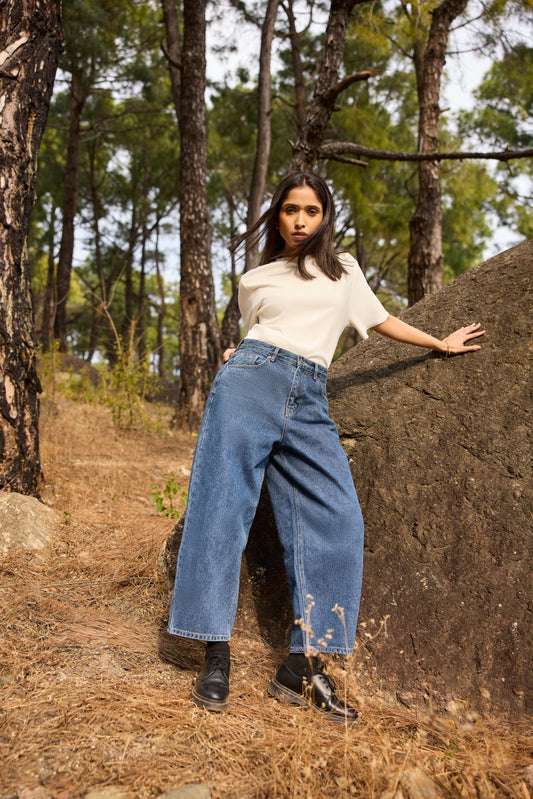 Korean Cotton Ankle Jeans